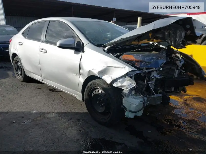 5YFBURHE0HP705948 2017 Toyota Corolla Le
