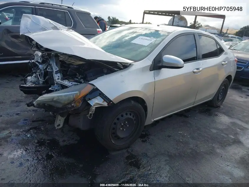 5YFBURHE0HP705948 2017 Toyota Corolla Le