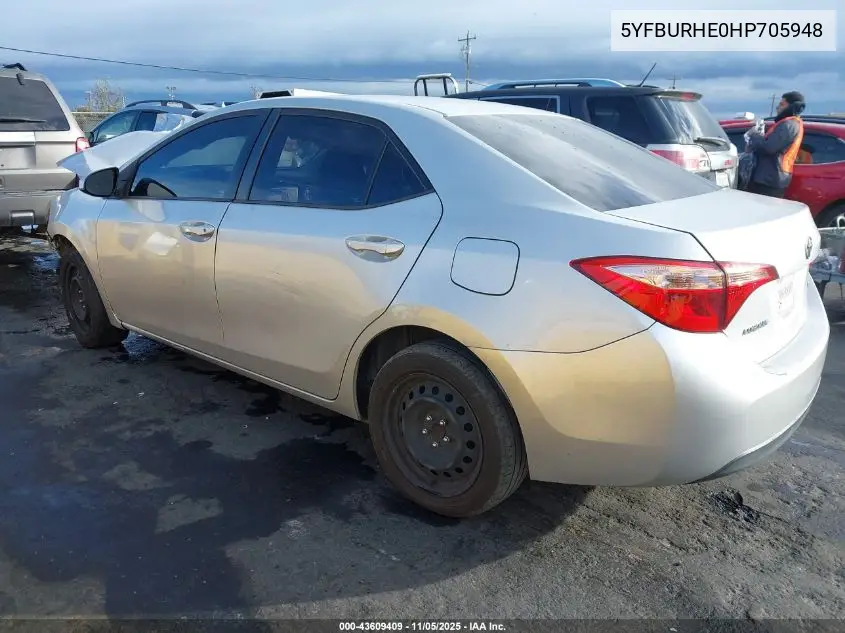 5YFBURHE0HP705948 2017 Toyota Corolla Le