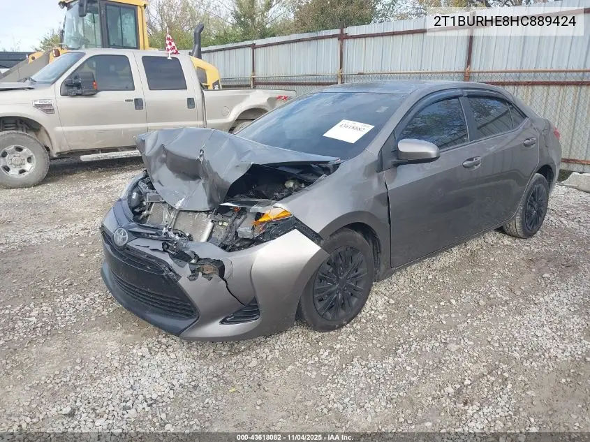 2T1BURHE8HC889424 2017 Toyota Corolla Le