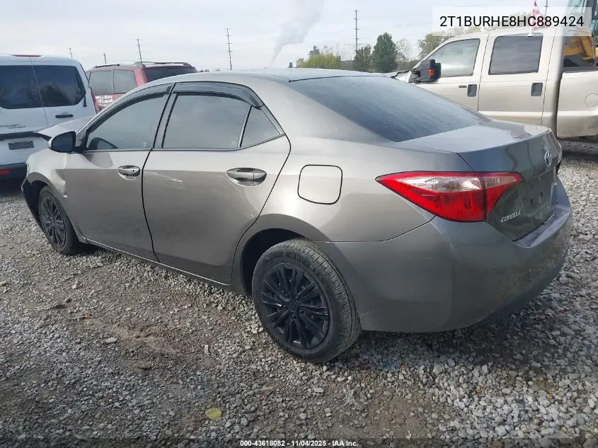 2T1BURHE8HC889424 2017 Toyota Corolla Le