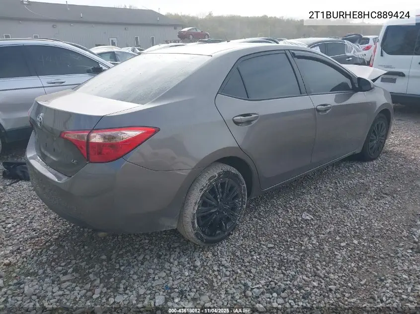 2T1BURHE8HC889424 2017 Toyota Corolla Le
