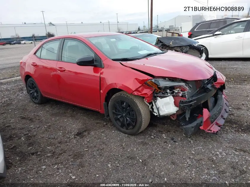 2T1BURHE6HC908889 2017 Toyota Corolla Le