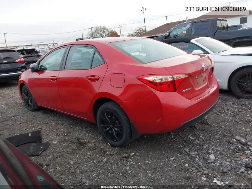 2T1BURHE6HC908889 2017 Toyota Corolla Le