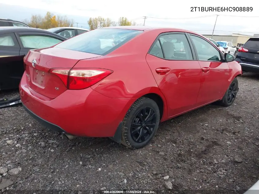 2T1BURHE6HC908889 2017 Toyota Corolla Le