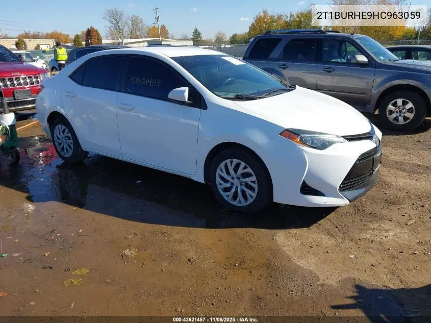 2T1BURHE9HC963059 2017 Toyota Corolla Le
