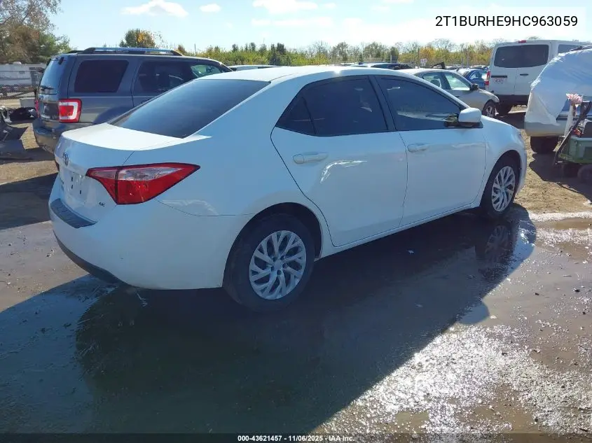 2T1BURHE9HC963059 2017 Toyota Corolla Le