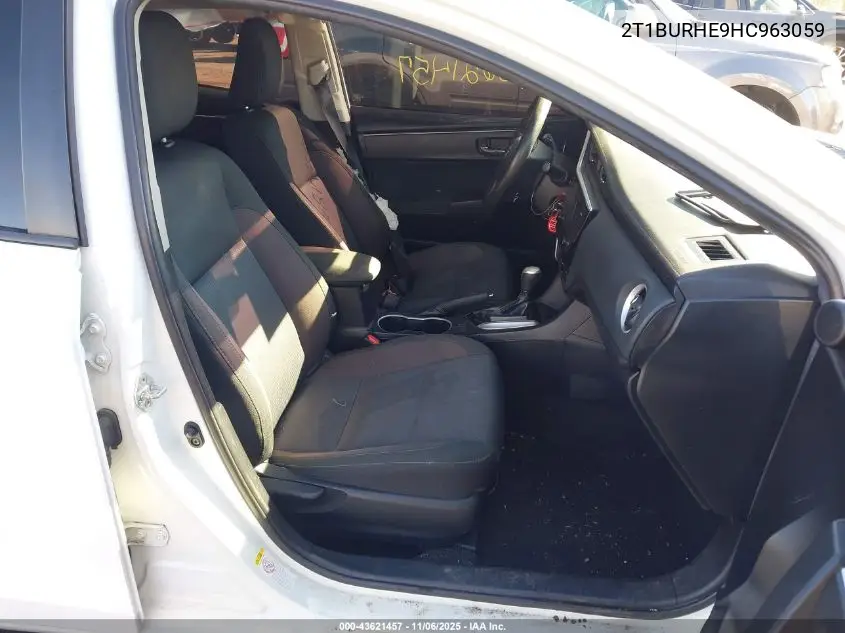 2T1BURHE9HC963059 2017 Toyota Corolla Le