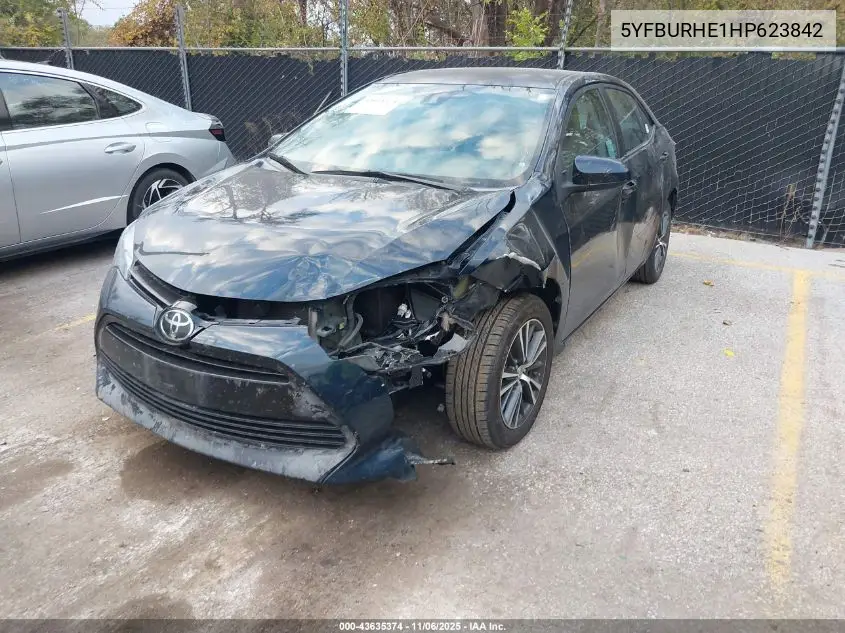 5YFBURHE1HP623842 2017 Toyota Corolla Le