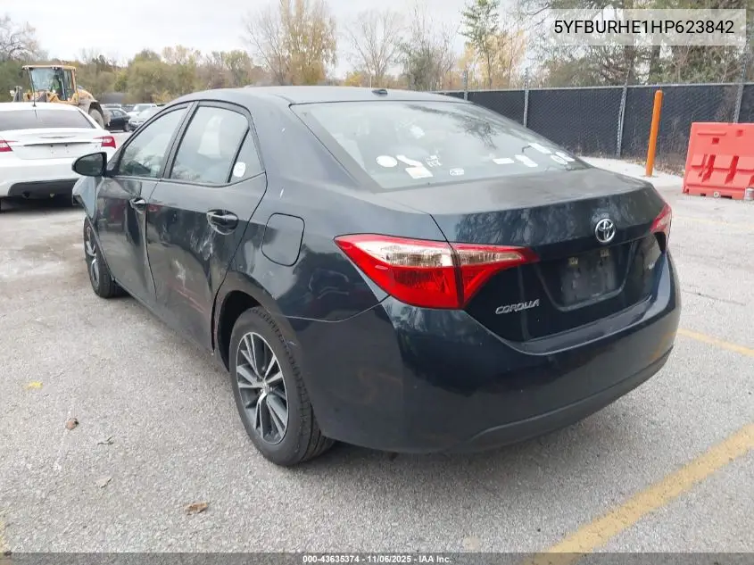 5YFBURHE1HP623842 2017 Toyota Corolla Le