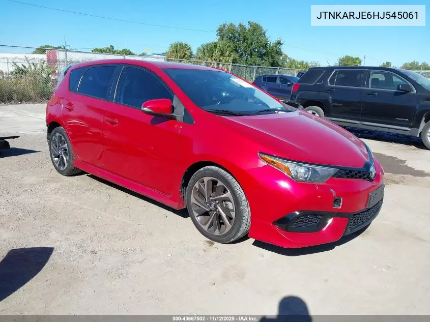 JTNKARJE6HJ545061 2017 Toyota Corolla Im