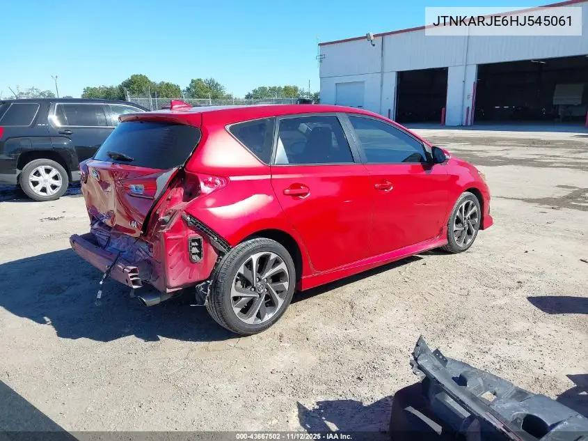 JTNKARJE6HJ545061 2017 Toyota Corolla Im