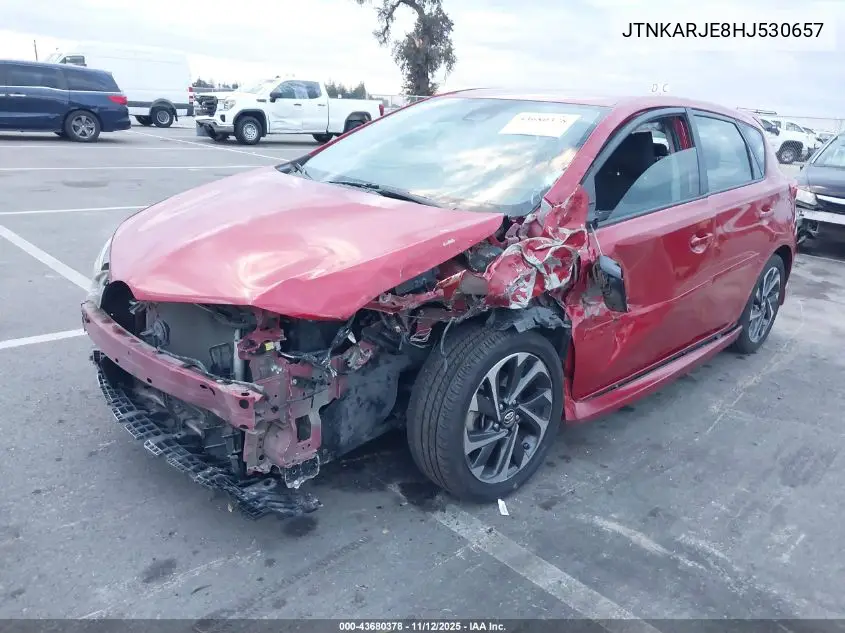 JTNKARJE8HJ530657 2017 Toyota Corolla Im