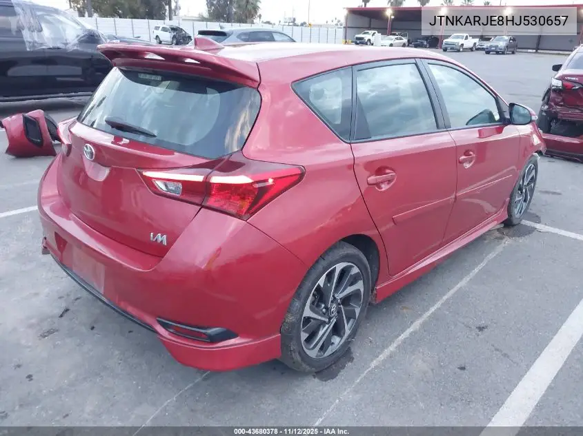 JTNKARJE8HJ530657 2017 Toyota Corolla Im