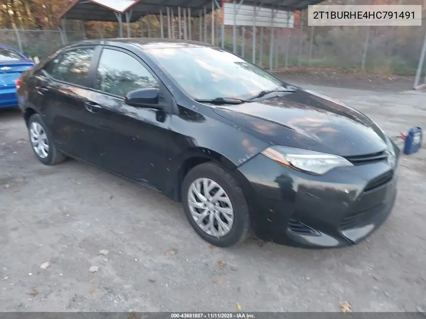 2T1BURHE4HC791491 2017 Toyota Corolla Le