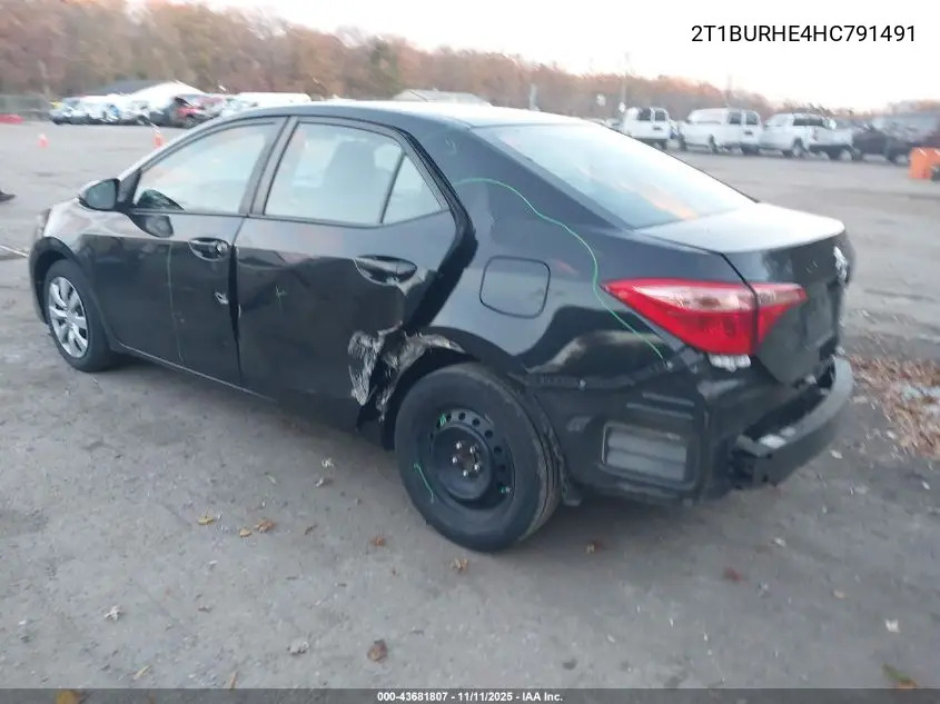 2T1BURHE4HC791491 2017 Toyota Corolla Le