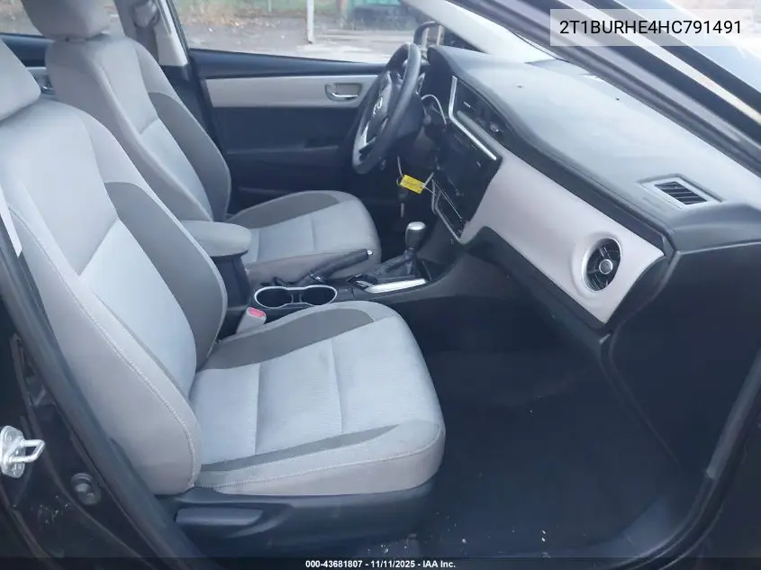 2T1BURHE4HC791491 2017 Toyota Corolla Le