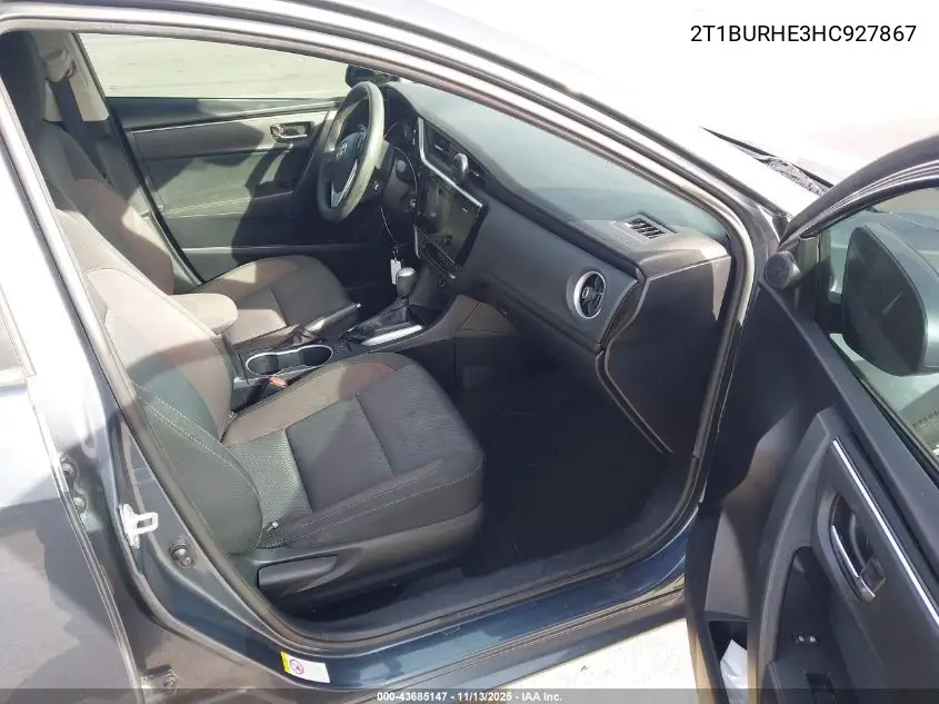 2T1BURHE3HC927867 2017 Toyota Corolla Le