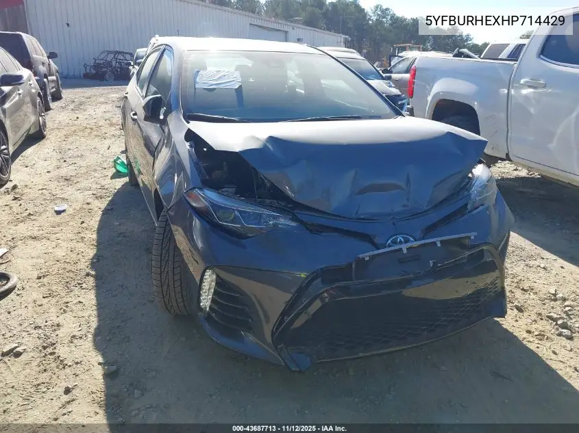 5YFBURHEXHP714429 2017 Toyota Corolla Xse