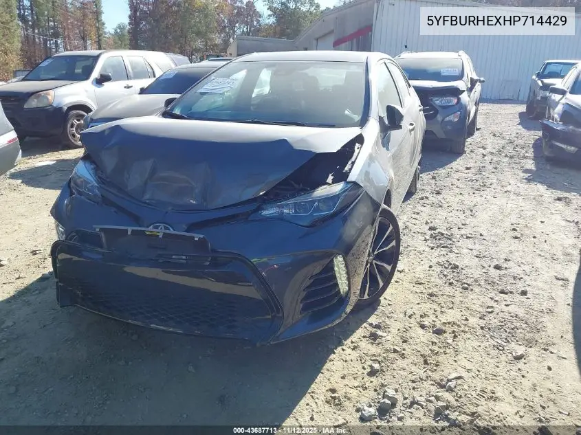 5YFBURHEXHP714429 2017 Toyota Corolla Xse