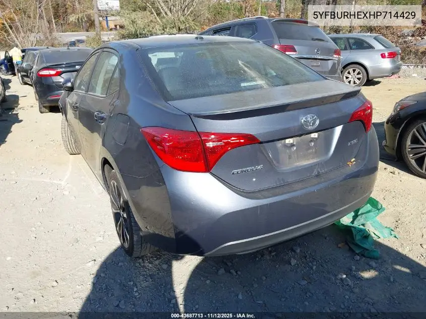 5YFBURHEXHP714429 2017 Toyota Corolla Xse