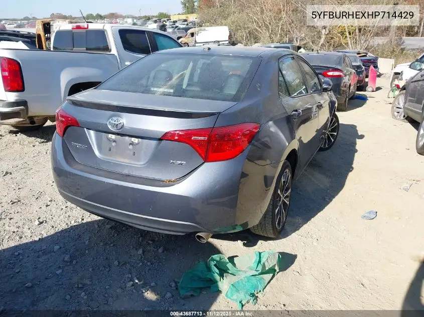 5YFBURHEXHP714429 2017 Toyota Corolla Xse