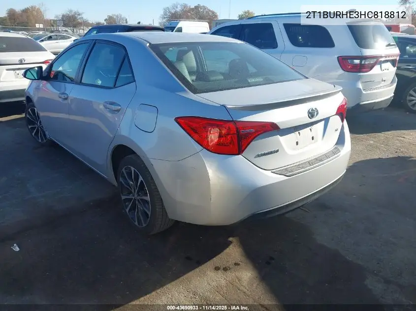 2T1BURHE3HC818812 2017 Toyota Corolla Se