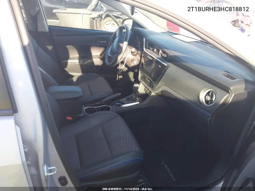 2T1BURHE3HC818812 2017 Toyota Corolla Se