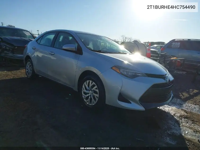 2T1BURHE4HC754490 2017 Toyota Corolla Le