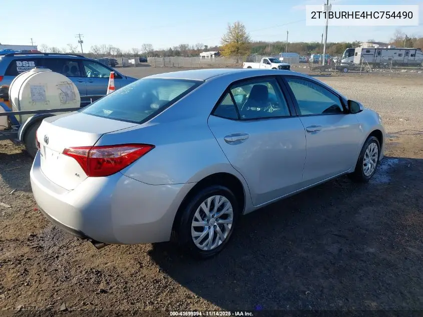 2T1BURHE4HC754490 2017 Toyota Corolla Le