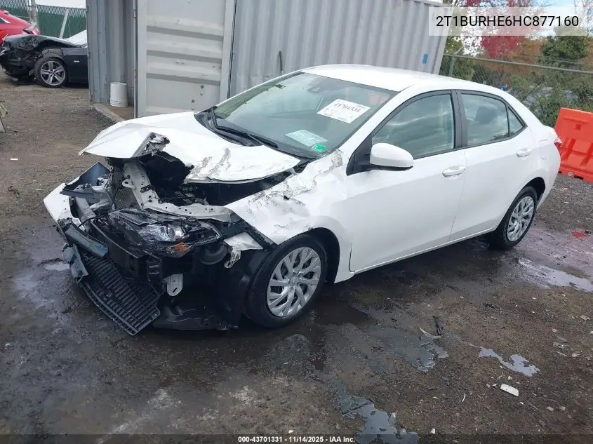2T1BURHE6HC877160 2017 Toyota Corolla Le