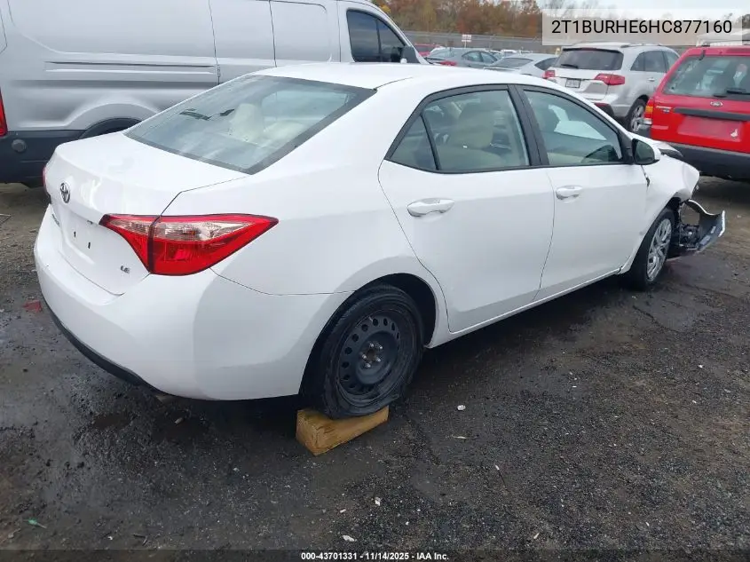 2T1BURHE6HC877160 2017 Toyota Corolla Le