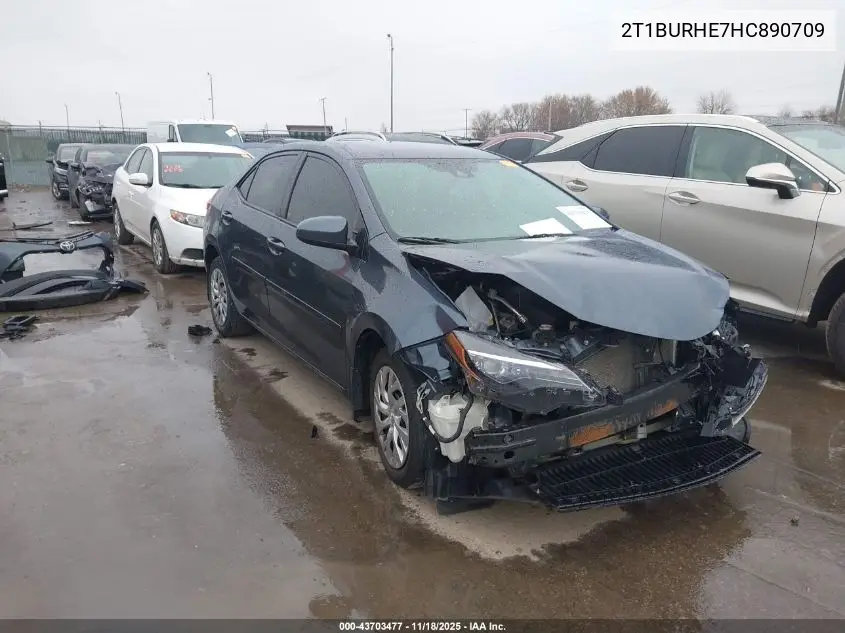 2T1BURHE7HC890709 2017 Toyota Corolla Le