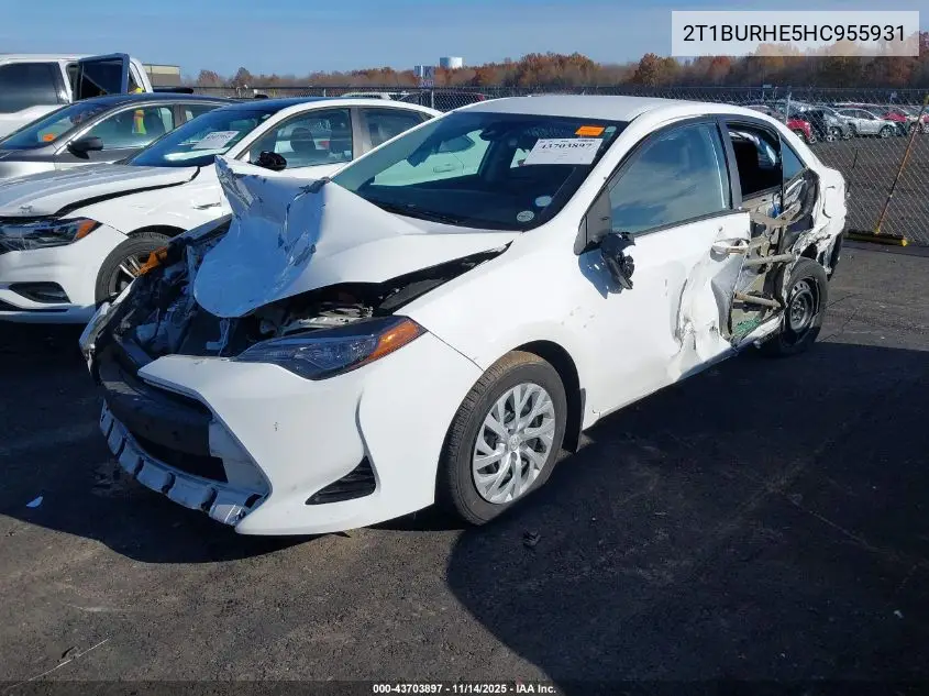 2T1BURHE5HC955931 2017 Toyota Corolla Le