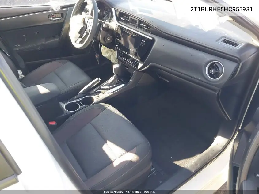 2T1BURHE5HC955931 2017 Toyota Corolla Le