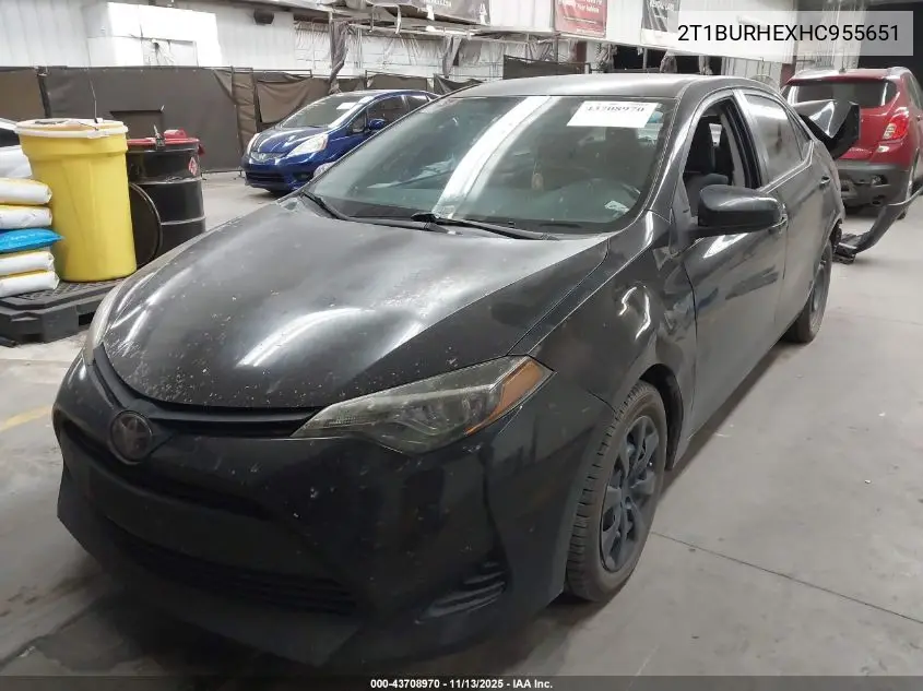 2T1BURHEXHC955651 2017 Toyota Corolla Le