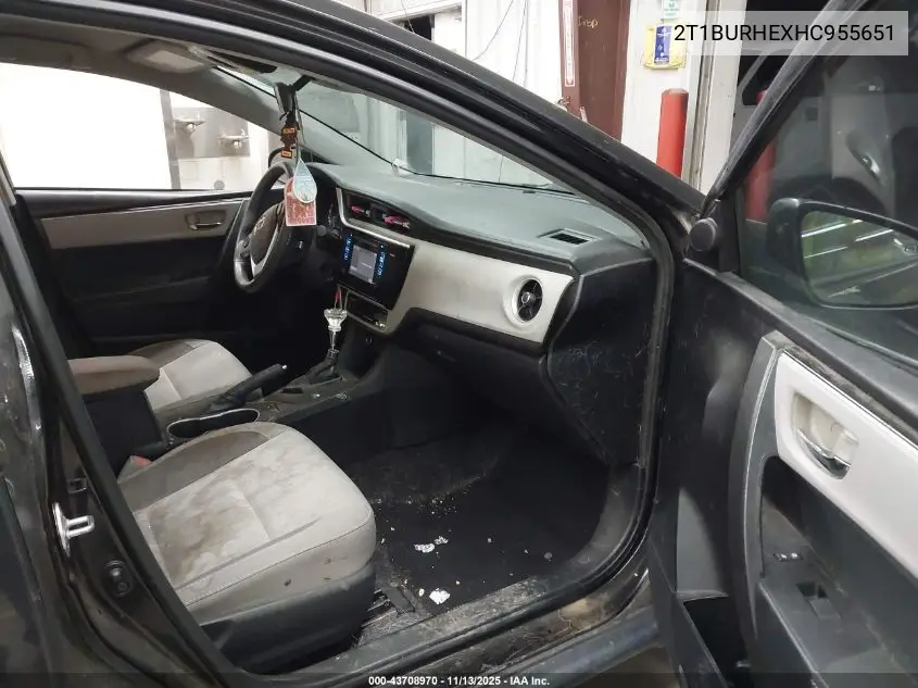 2T1BURHEXHC955651 2017 Toyota Corolla Le