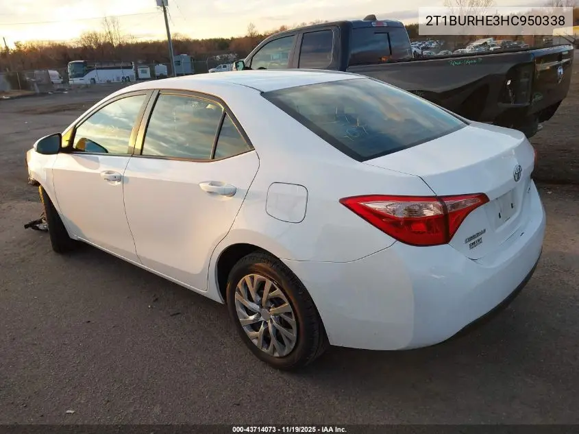 2T1BURHE3HC950338 2017 Toyota Corolla Le