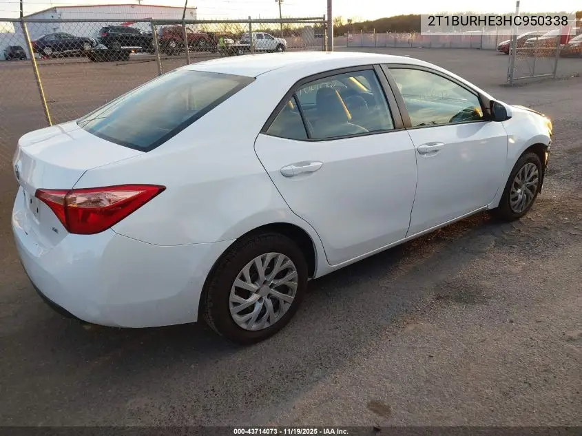 2T1BURHE3HC950338 2017 Toyota Corolla Le