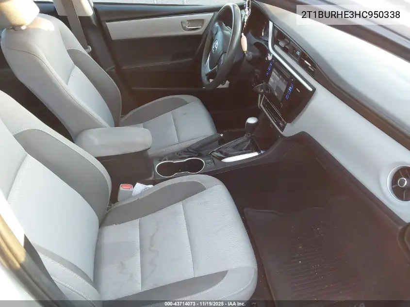 2T1BURHE3HC950338 2017 Toyota Corolla Le