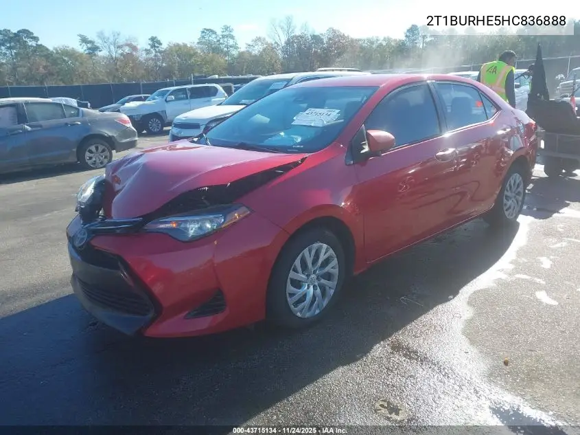 2T1BURHE5HC836888 2017 Toyota Corolla Le
