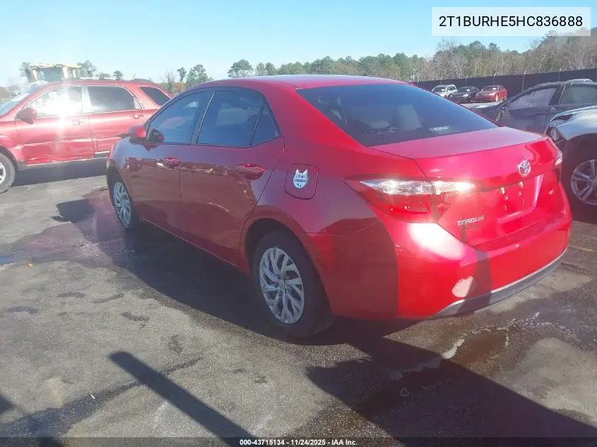 2T1BURHE5HC836888 2017 Toyota Corolla Le