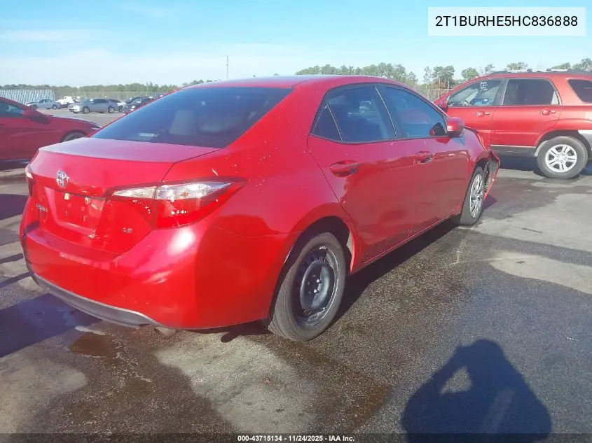 2T1BURHE5HC836888 2017 Toyota Corolla Le