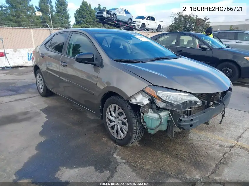 2T1BURHE2HC766721 2017 Toyota Corolla Le
