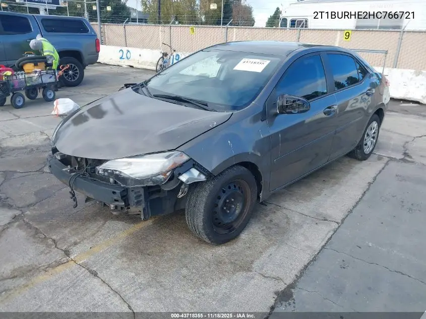 2T1BURHE2HC766721 2017 Toyota Corolla Le