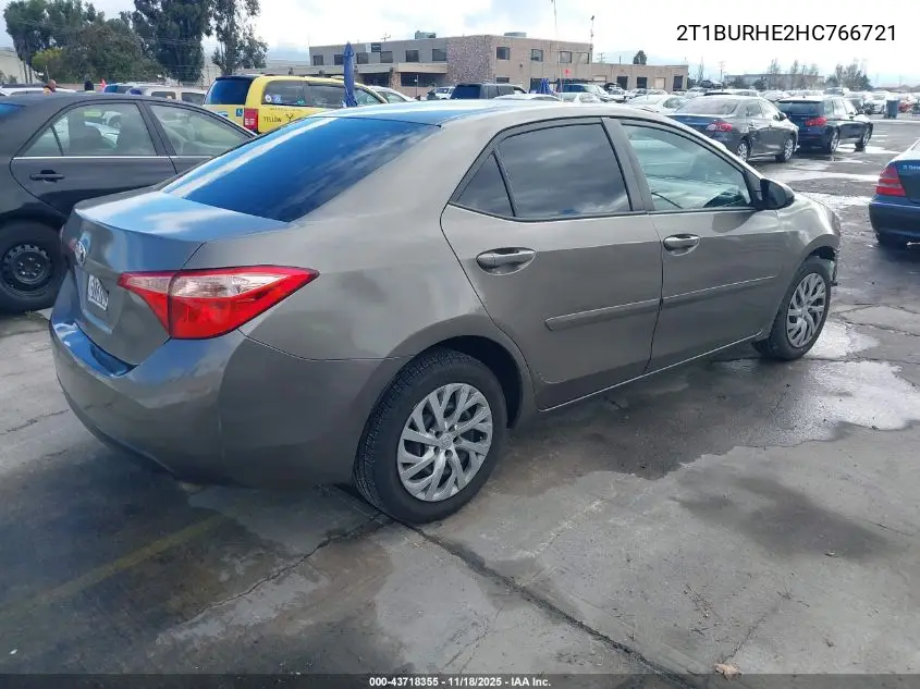 2T1BURHE2HC766721 2017 Toyota Corolla Le