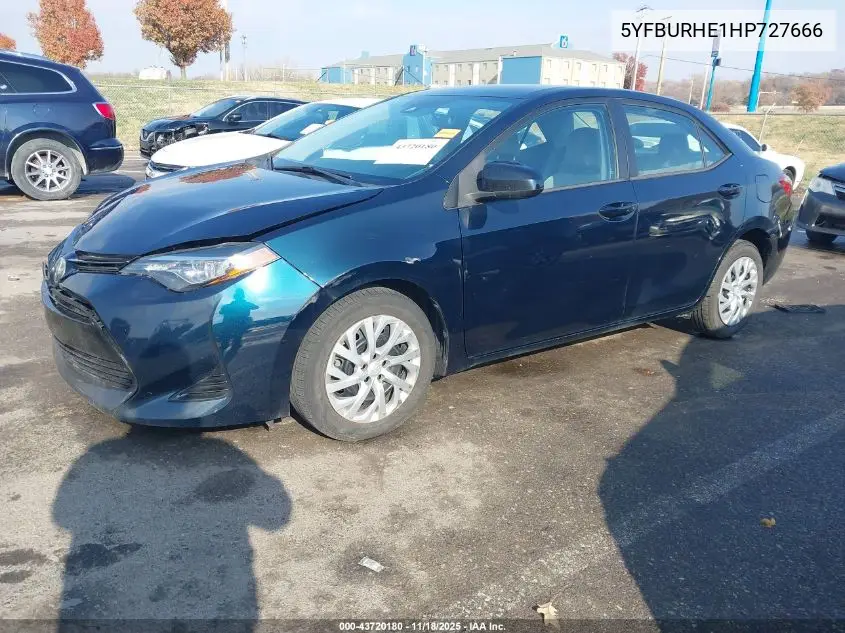 5YFBURHE1HP727666 2017 Toyota Corolla Le