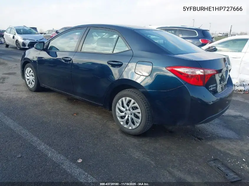 5YFBURHE1HP727666 2017 Toyota Corolla Le