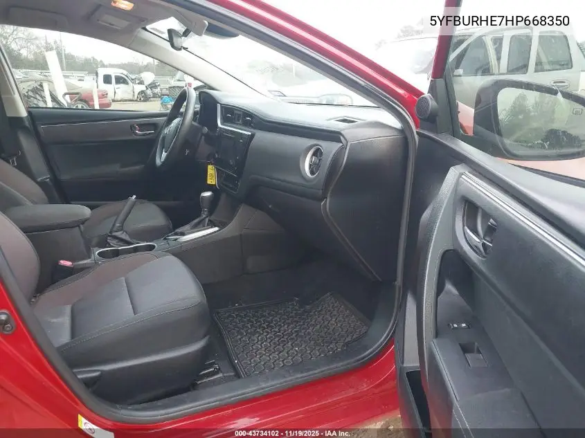 5YFBURHE7HP668350 2017 Toyota Corolla Le