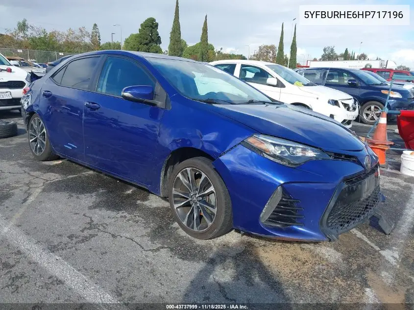 5YFBURHE6HP717196 2017 Toyota Corolla Se